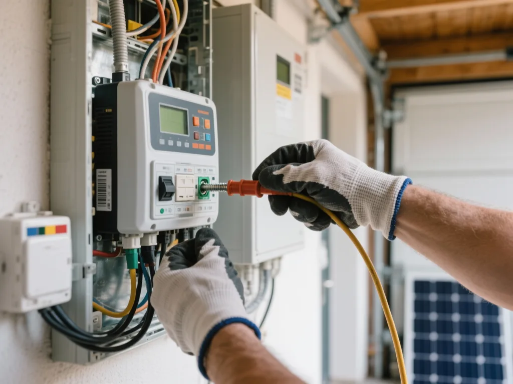 Raccordement d'un onduleur photovoltaïque en Belgique